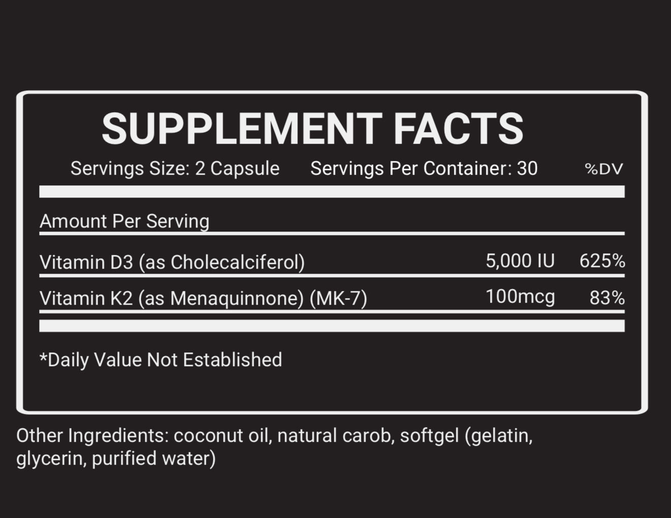 Liposomal D3+K2 Vitamin